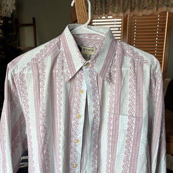 VIntage 90s Fink Classics Mens Shirt Plaid Red Flannel Button Up Medium USA - Picture 1 of 7